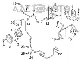 Шланг ГУР обратка VW Jetta 11-13 USA 2.0, 2.5