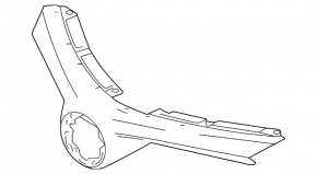 Решітка радіатора grill Toyota Rav4 16-18 без молдингів, SE
