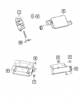 Keyless Entry Module Chrysler 200 15-17