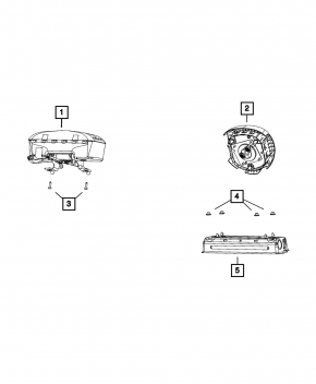 Подушка безопасности airbag пассажирская в торпеде Jeep Compass 24-26