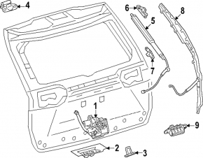 Замок дверей багажника Toyota Rav4 19-25
