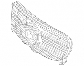 Решетка радиатора grill голая Mercedes GLE 350 450 20-23 без радара, под камеру