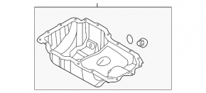 Піддон масляний Hyundai Accent 20-22 1.6