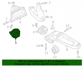 Подушка двигателя правая BMW X3 F25 11-17 N55