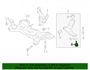 Шаровая опора передняя левая Hyundai Accent 18-23