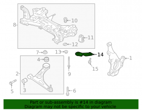 Лопух переднего подрамника правый Kia Forte 19-24