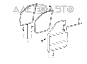 Дверь голая передняя правая Lexus GX470 03-09