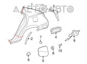 Лючок бензобака Lexus Hs250h 10-12