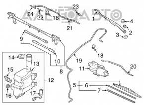 Трапеция дворников очистителя с мотором Mazda6 03-06