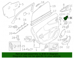 Кнопка центрального замка двери задней правой Audi A6 C7 12-18 черная