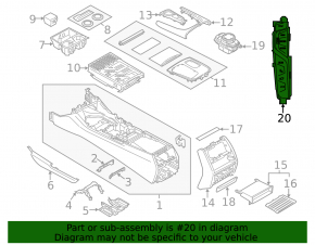 Блок кнопок центральной консоли BMW 7 G11 G12 16-22 под камеры 360