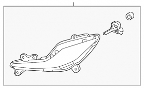 Протитуманна фара втф права Hyundai Sonata 11-15