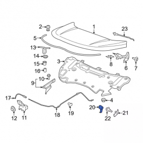 Ручка открытия замка капота салонная Ford Edge 15-24