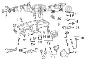 Воздуховод правый Lexus RX300 98-00