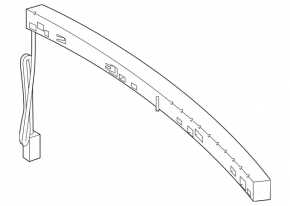 Стоп сигнал Mercedes C-class W205 15-21 із чорною накладкою