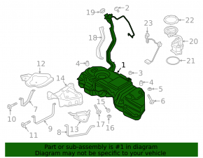 Топливный бак Porsche Cayenne 19-26 2.9T, 3.0T, 4.0T