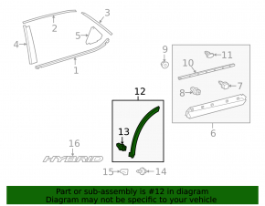 Накладка арки двери нижняя задняя правая Lexus RX350L RX450hL 18-22