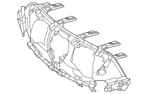 Основание решетки радиатора grill Mercedes EQS-class V297 22-25