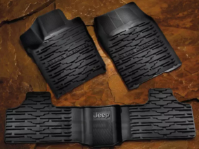 Коврик салона задний 2 ряд резина Jeep Grand Cherokee WK2 16-21 черный
