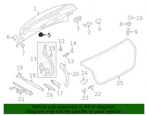 Отбойник крышки багажника левый Audi A6 C7 12-18