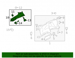 Накладка задней стойки правая Subaru Forester 08-13 SH серая