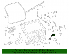 Кнопка открытия двери багажника внешняя Ford Escape MK4 20-26