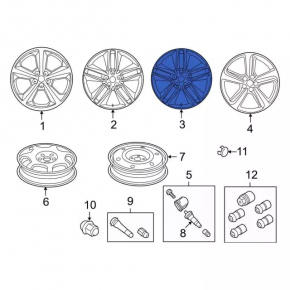 Диск колесный R18x8J ET52.5 Ford Edge 15-24 тип 4, легкая бордюрка