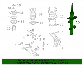 Амортизатор передний правый Acura RDX 19-25 With active damper system advance pkg With advance package With a-spec With active damper system with active damper system
