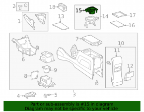 Подстаканник с кнопками Toyota Prius V 15-17 царапины