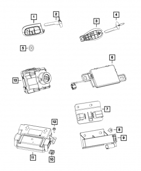 Замок зажигания Jeep Cherokee KL 14-16