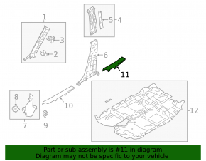 Накладка порога задняя правая Mazda CX-5 13-16 черн