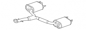 Глушитель задняя часть с бочкой правая Lexus IS250 14-16