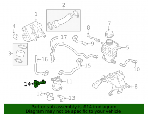 Патрубок системы охлаждения BMW X5 F15 14-18 4.4T