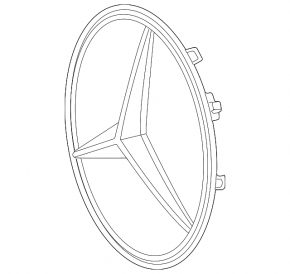 Основание эмблемы решетки радиатора grill Mercedes A-class V177 19-22