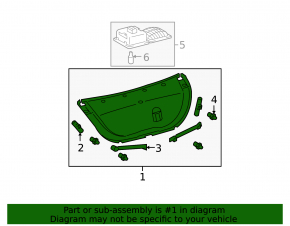 Обшивка крышки багажника Toyota Avalon 05-10