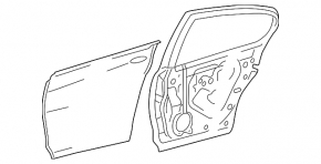 Дверь голая задняя правая Lexus GS300 GS350 GS430 GS450h 06-11