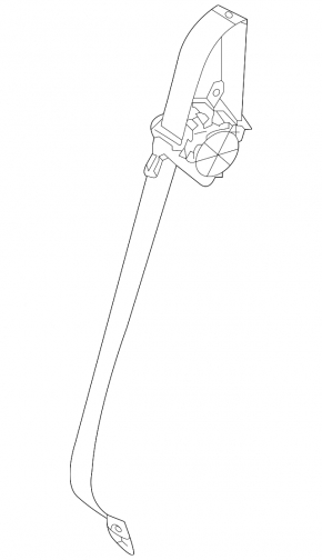 Ремень безопасности 2-го ряда задний центральный Toyota Sienna 21-26 бежевый под 8 мест