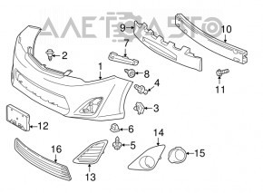 Обрамление птф левое Toyota Camry v50 12-14 usa XLE хром, 2 части, тычки
