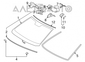 Лобовое стекло Lexus LS460 07-08 usa песок, скол
