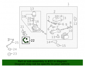 Шланг тормозной задний правый АКПП Lexus GX460 10-23