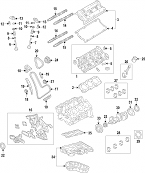 Головка блока цилиндров в сборе левая Lexus RX350 16-22 2GR-FKS