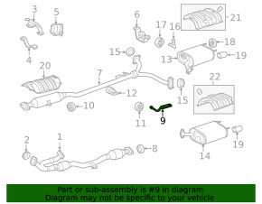 Кронштейн глушителя задний правый Toyota Camry v40 3.5