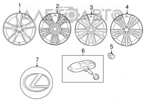 Диск колесный R19 5x114.3 Lexus RX450h 10-12 сер