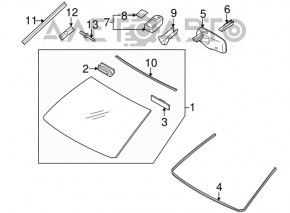 Датчик дождя Lexus RX350 RX450h 10-15 отсутствует накладка