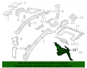 Ізоляція моторного щита нижня Mercedes W167 GLE 350450 20-26