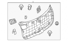 Обшивка двери багажника нижняя Mazda CX-5 16-16 черн