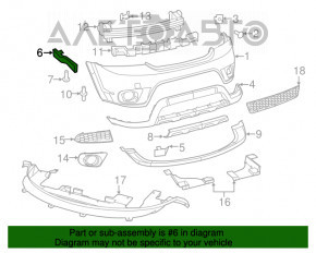 Крепление переднего бампера правое Dodge Journey 11-20