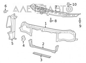Планка телевизора верхняя Chrysler 300 11-23