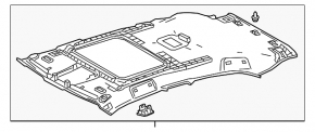 Обшивка потолка Lexus UX200 UX250h 19-22 белая, под люк