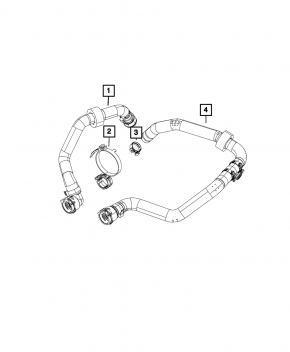 Патрубок охлаждения Jeep Compass 17-22 2.4
